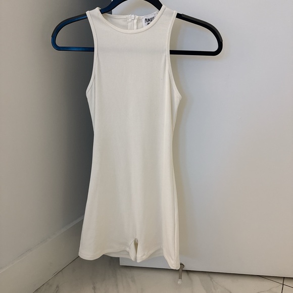 Princess Polly White Ribbed Romper - Picture 2 of 3